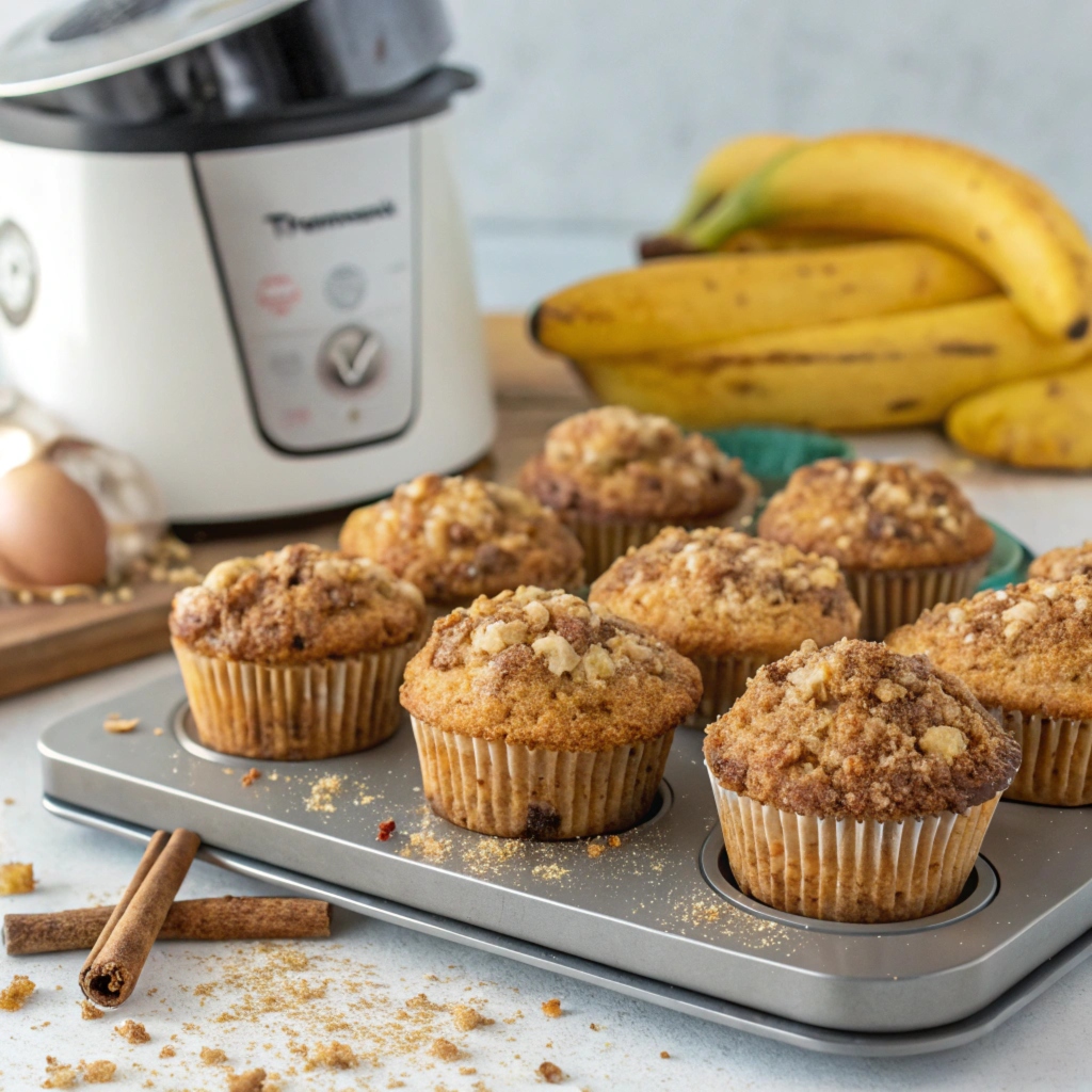 banana crumb muffins