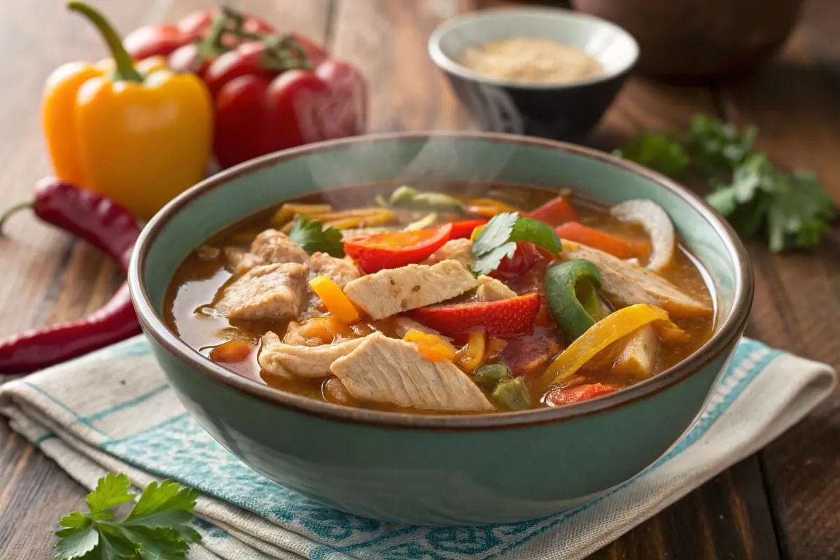 chicken fajita soup