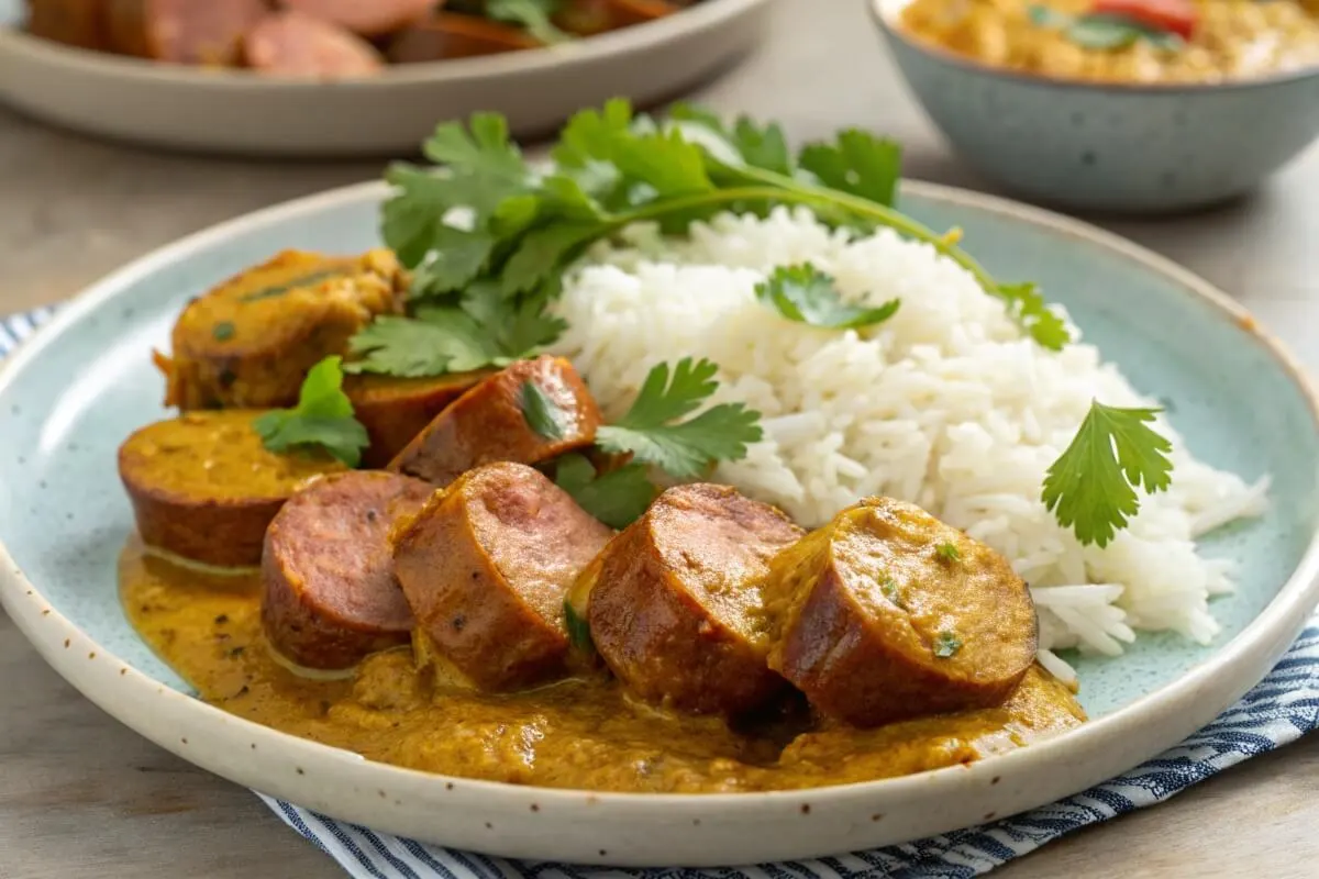 curried sausages