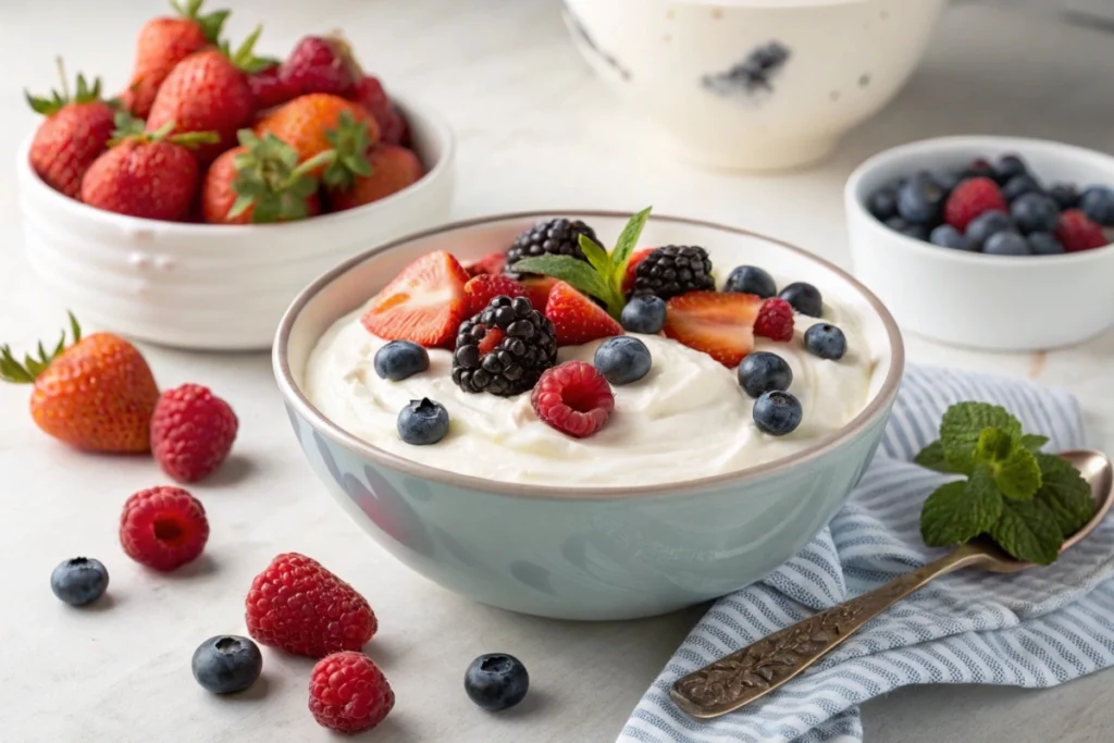 Greek yogurt with berries