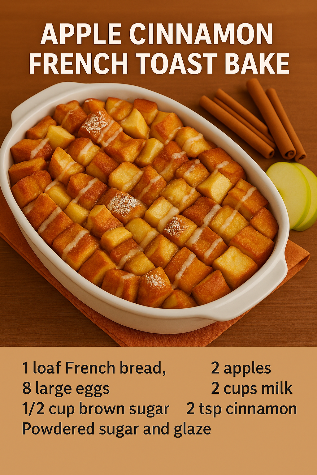 Apple Cinnamon French Toast Bake