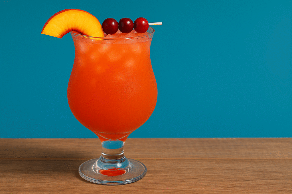 peach berry bourbon cooler