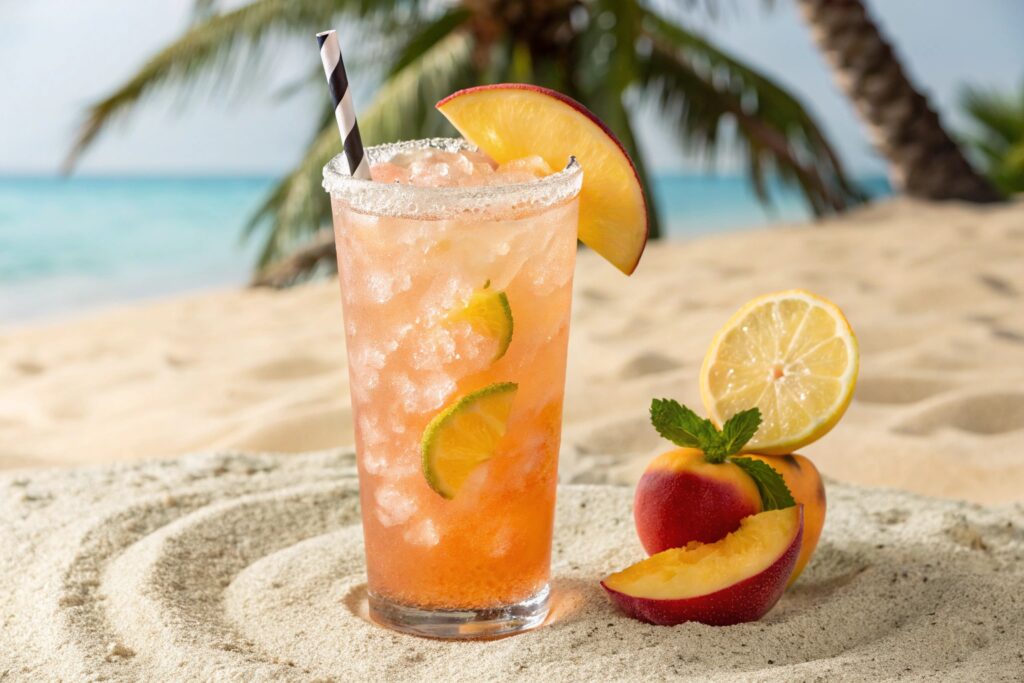 peach cocktail / mocktail