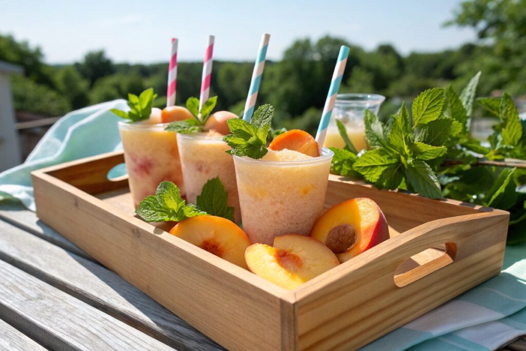 Frozen Peach Sparkler