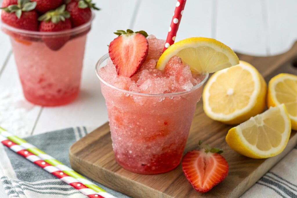 Strawberry Vodka Lemonade Slushies