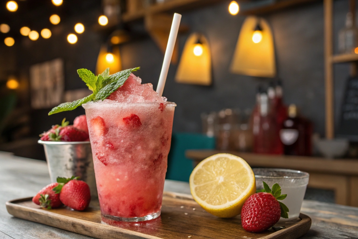 Strawberry Vodka Lemonade Slushies