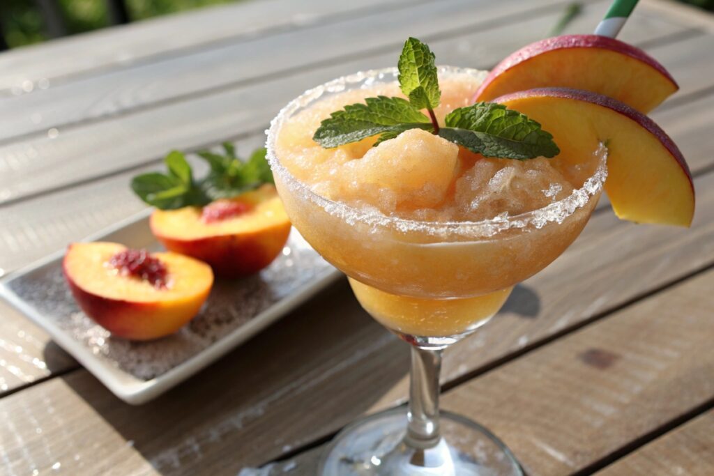 Frozen Peach Rum Daiquiri